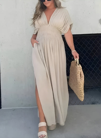 Shina | V-Neck Maxi Jurk