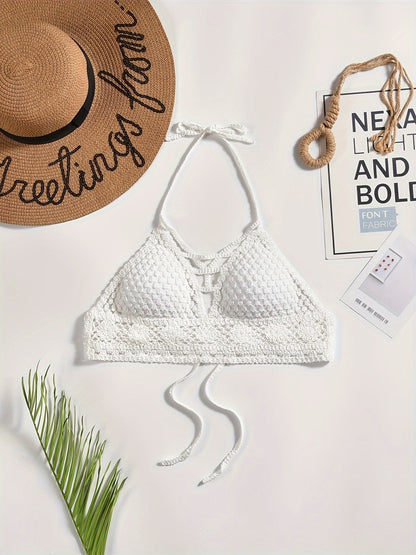 Laurine | Gehaakte Bikini Top met Halternek