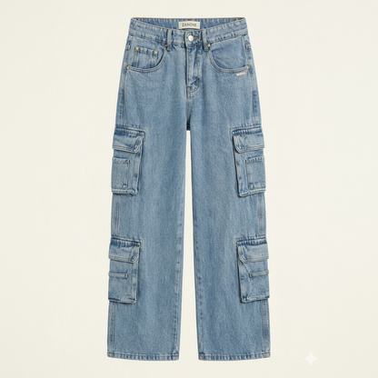 Baggy Cargo Jeans Voor Dames Met Relaxte Pasvorm — afbeelding 1