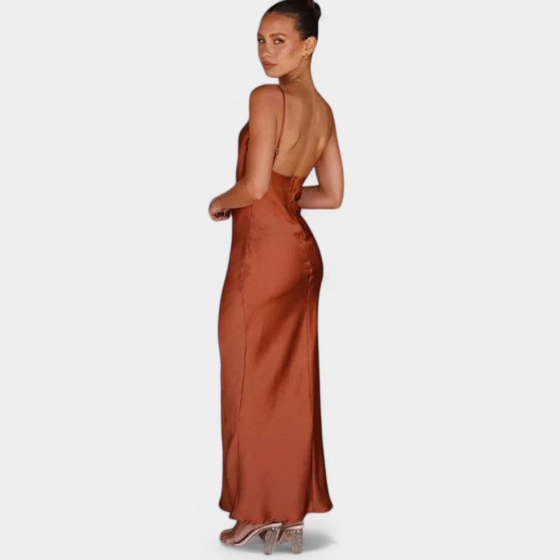 Cecile | Satijnen Galajurken Slip Jurk