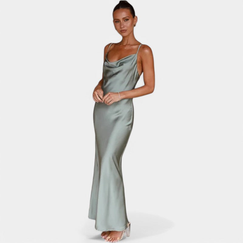 Cecile | Satijnen Galajurken Slip Jurk