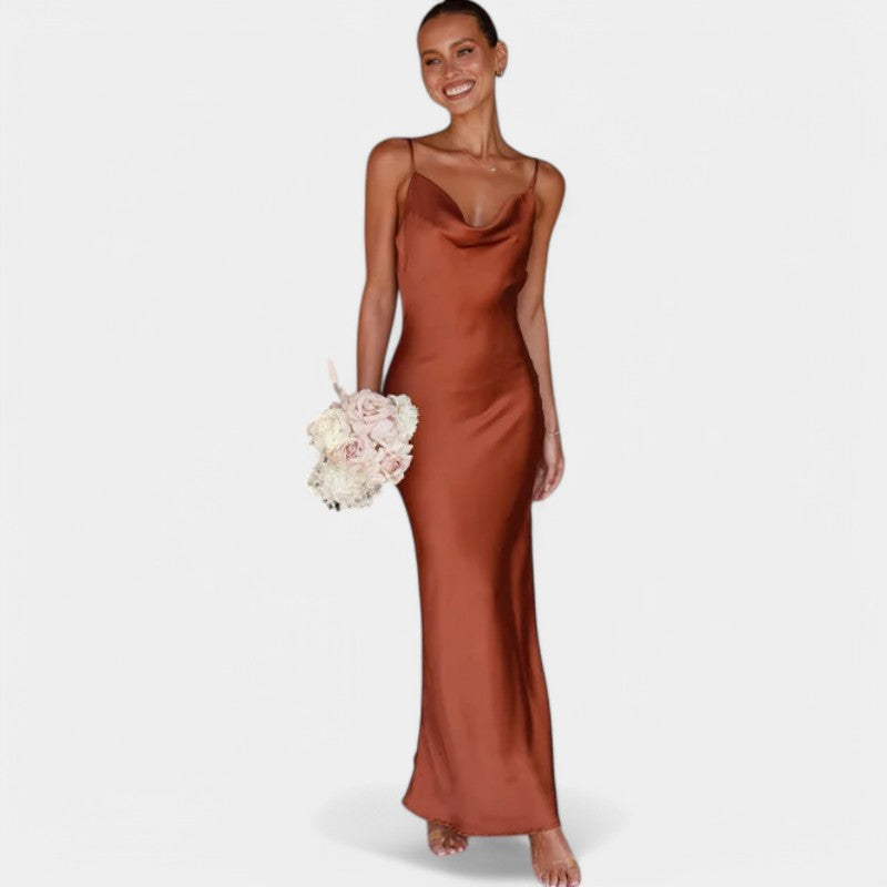 Cecile | Satijnen Slip Jurk