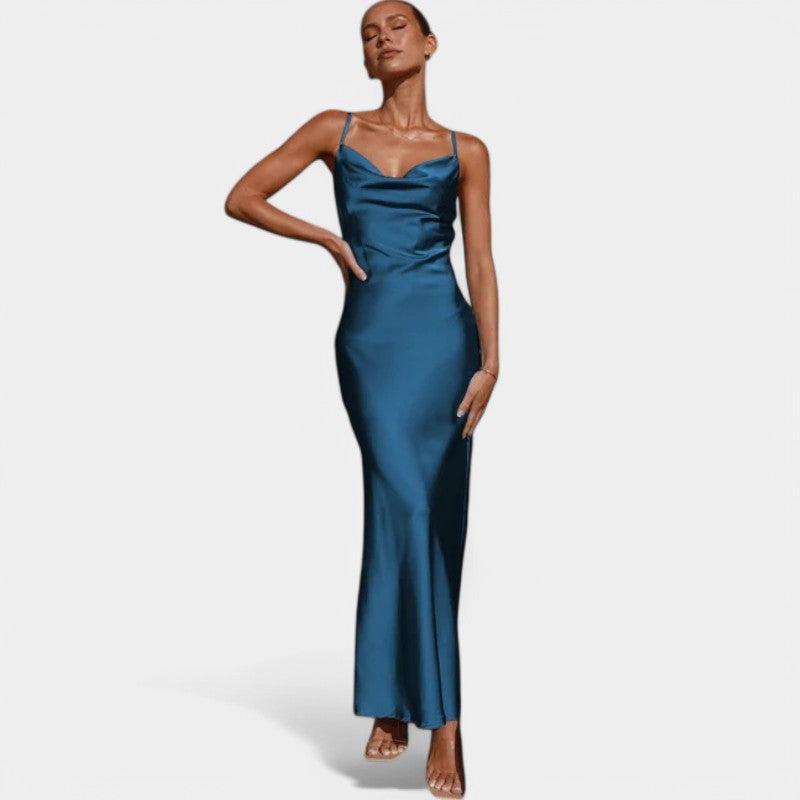 Cecile | Satijnen Galajurken Slip Jurk