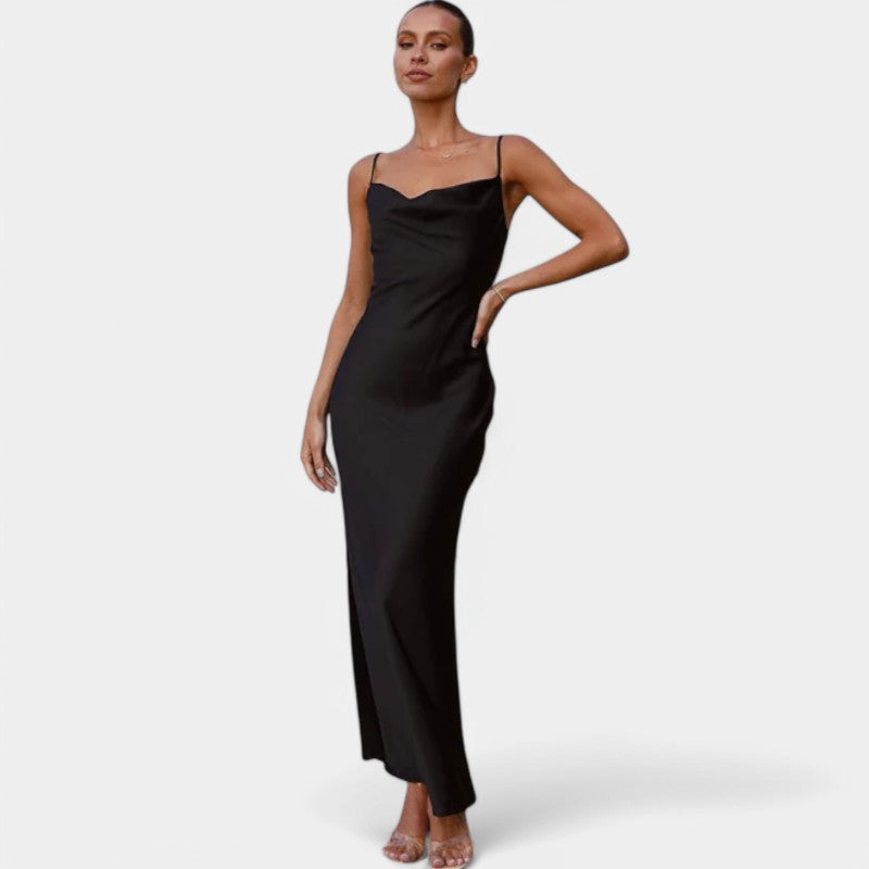 Cecile | Satijnen Galajurken Slip Jurk