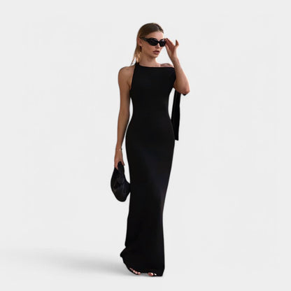 Lenore | Elegante Maxi Jurk met Strikdetail