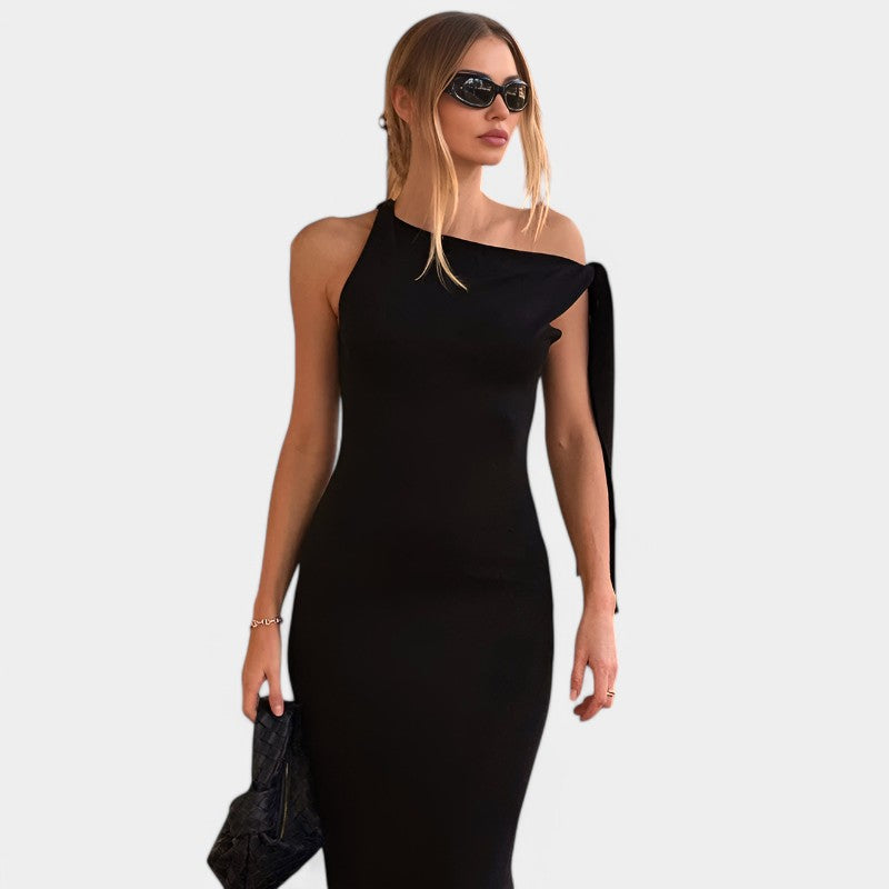 Lenore | Elegante Maxi Jurk met Strikdetail