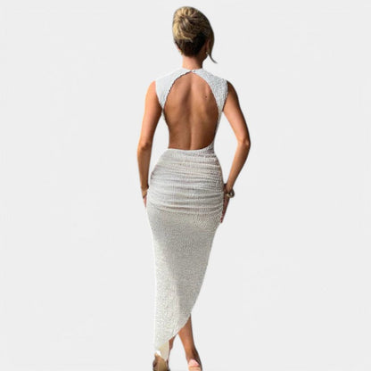 Liesje | Mouwloze Maxi Jurk met Cut-Out