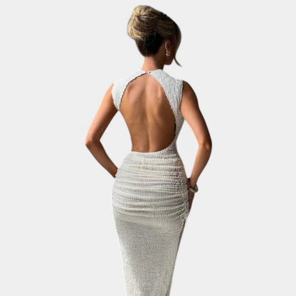 Liesje | Mouwloze Maxi Jurk met Cut-Out