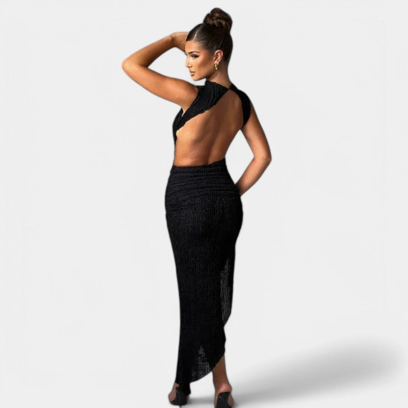 Liesje | Mouwloze Maxi Jurk met Cut-Out