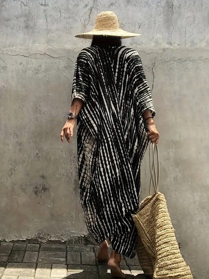 Nolita | Boho Strand Kimono met Abstracte Print