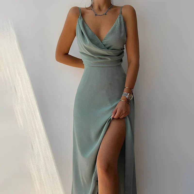 Fay | Satin Dress with Split
