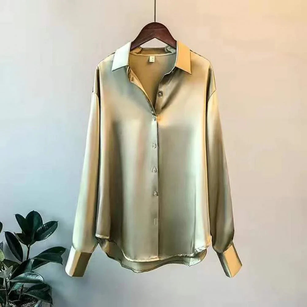 Chique Luxe Dames Blouse met Lange Mouwen