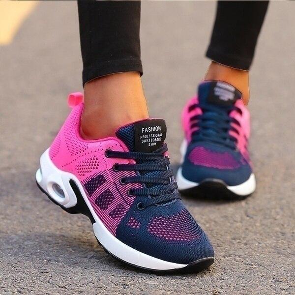 Comfortable Breathable Women's Sneakers with Lace-Up Closure