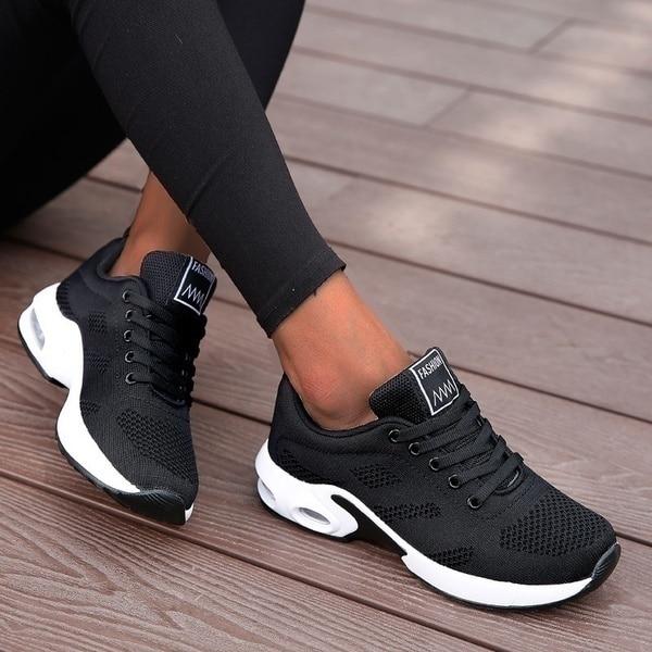 Comfortable Breathable Women's Sneakers with Lace-Up Closure