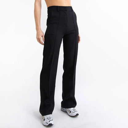 Hoge Taille Dames Pantalon met Rechte Pasvorm