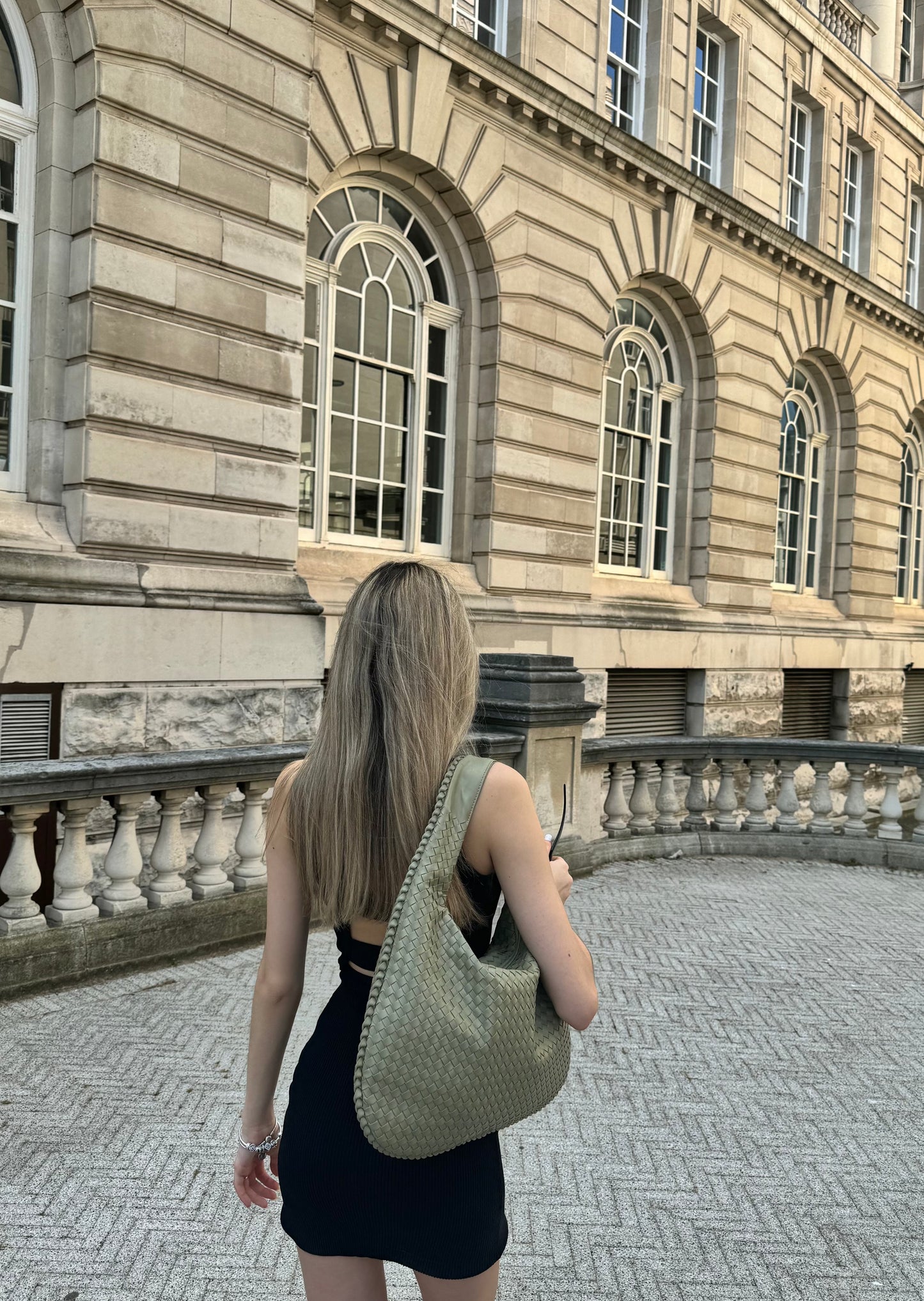 Vanna | Soft Sage Green Woven Handbag