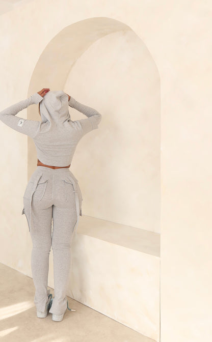 Zachte Vrouwen Loungewear Set met Capuchon en Joggingbroek