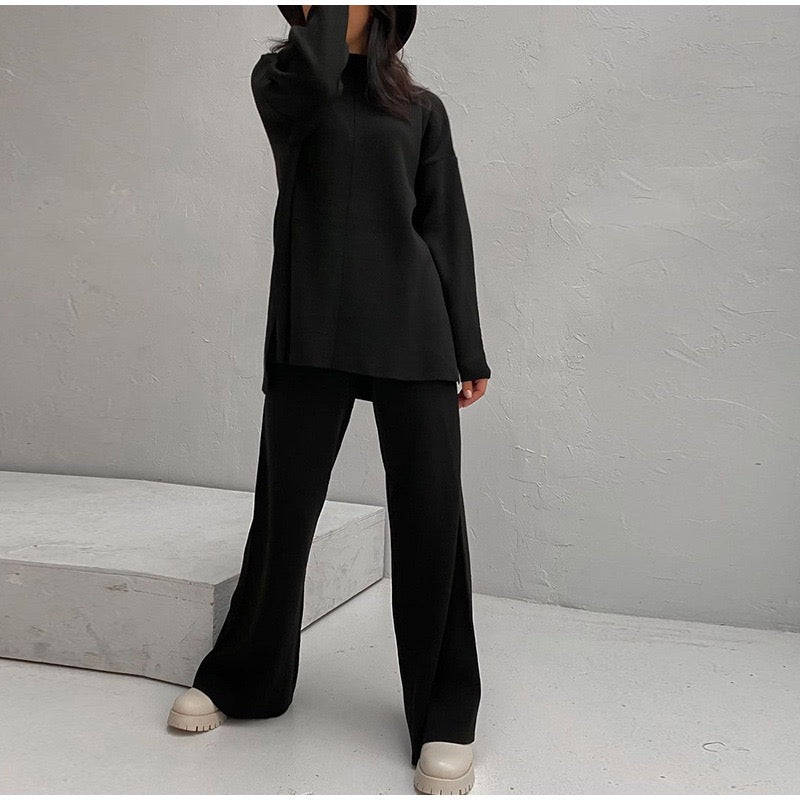 Trendy Oversized Dames Loungewear Set met Wijde Pijpen