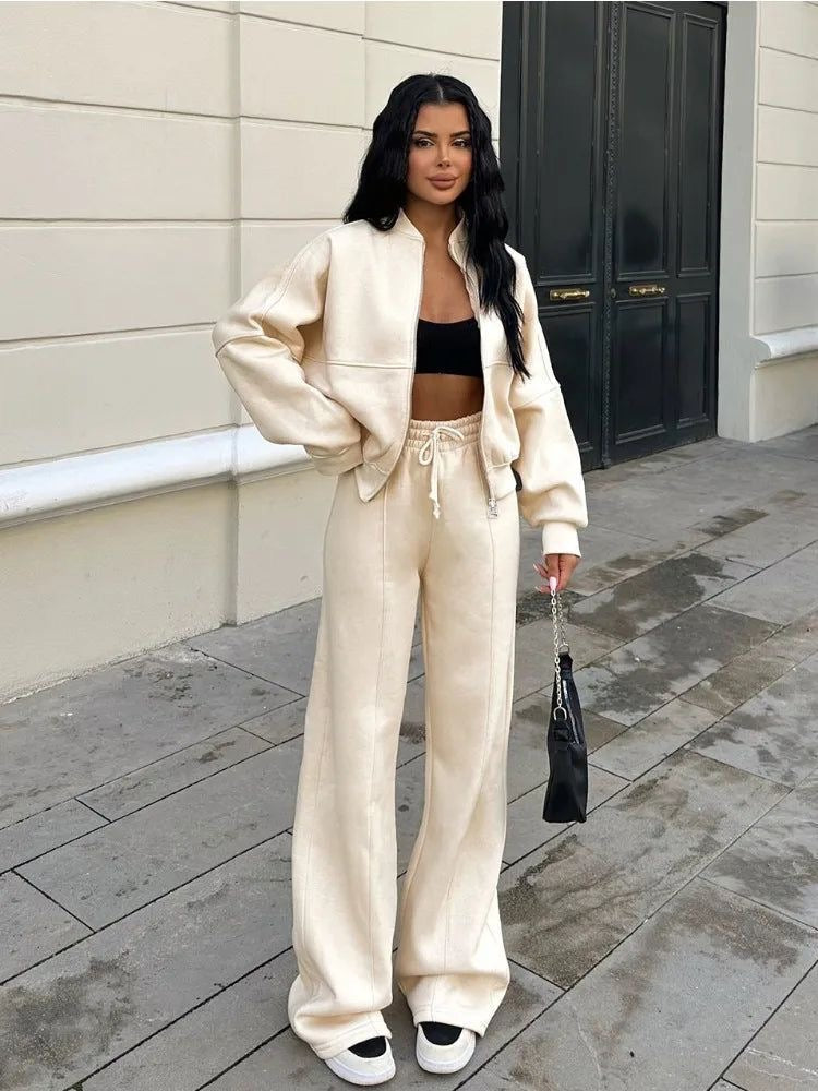 Comfortabele Oversized Loungewear Set met Wijde Broek