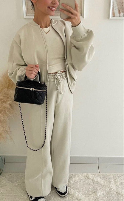 Comfortabele Oversized Loungewear Set met Wijde Broek