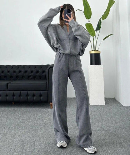 Comfortabele Oversized Loungewear Set met Wijde Broek