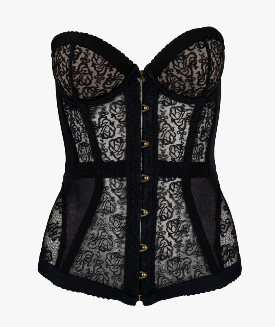 zwart kanten corset dames strapless lingerie