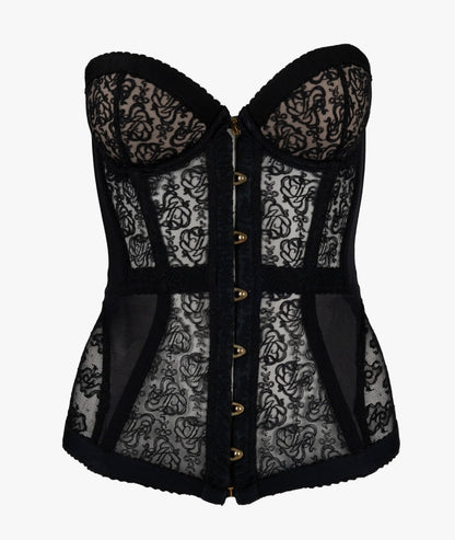 zwart kanten corset dames strapless lingerie