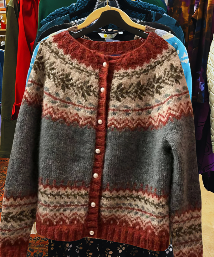 Elegante Warme Gebreide Dames Trui met Knopen