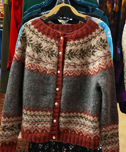 Elegante Warme Gebreide Dames Trui met Knopen
