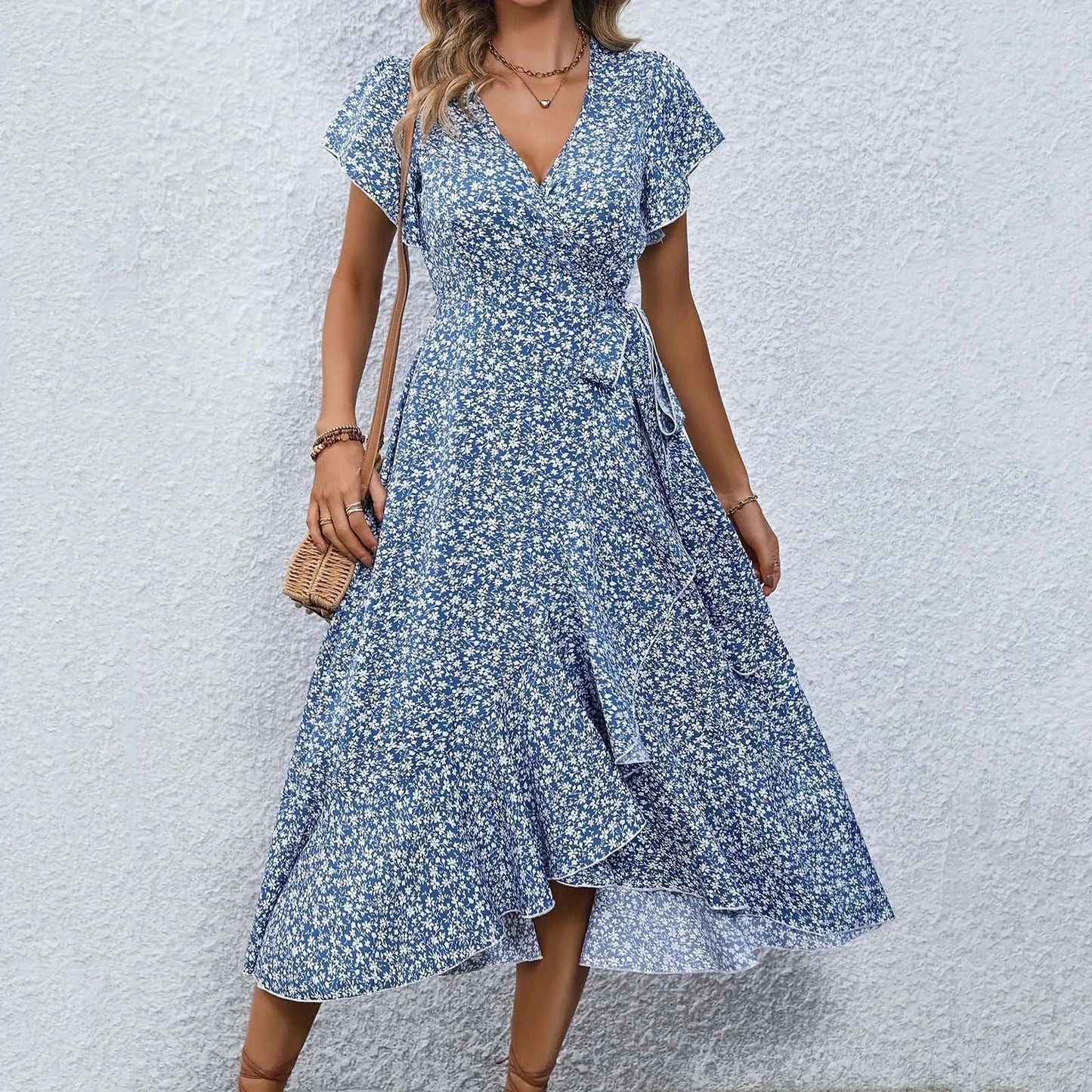 Eliane | Bloemen Wrap Jurk