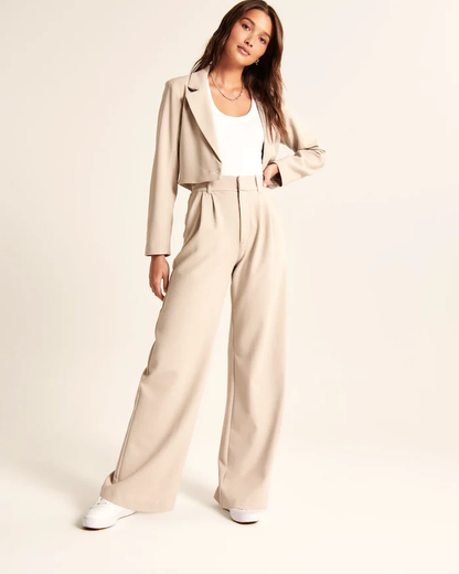 Keni | Elegante Wide-Leg Pantalon met Hoge Taille