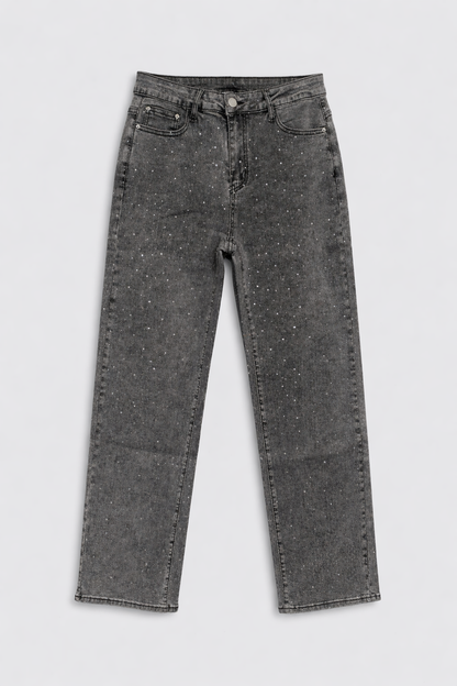 Laila | Straight-Leg Jeans met Glitterdetails