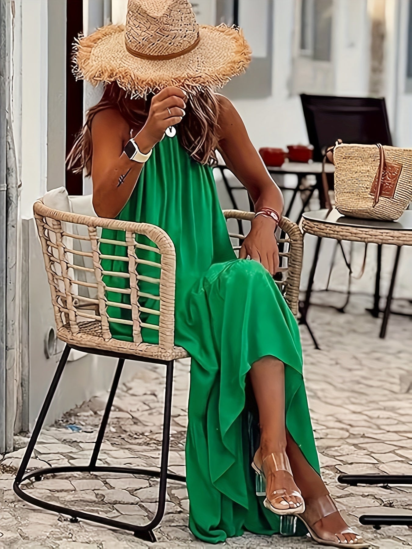 Angelena | Casual Losvallende Maxi Jurk