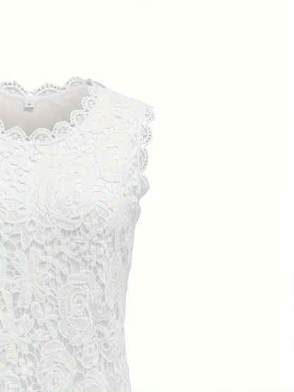 Balea | Mouwloze Kanten Top met Bloemenpatroon - Casual