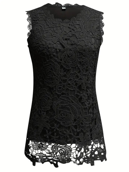 Balea | Mouwloze Kanten Top met Bloemenpatroon - Casual