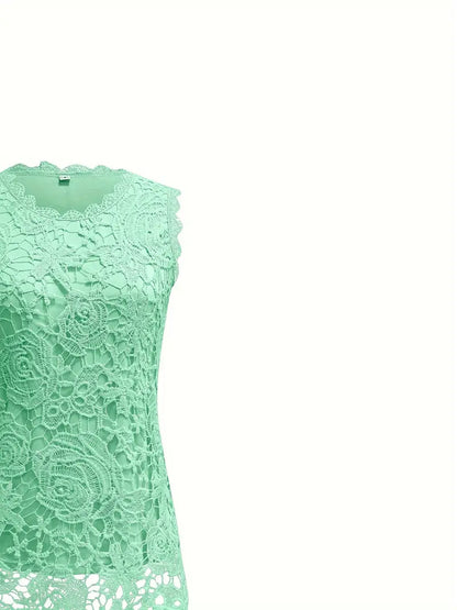 Balea | Mouwloze Kanten Top met Bloemenpatroon - Casual