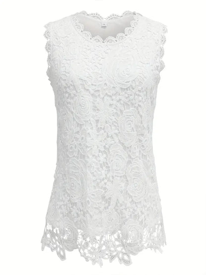 Balea | Mouwloze Kanten Top met Bloemenpatroon - Casual