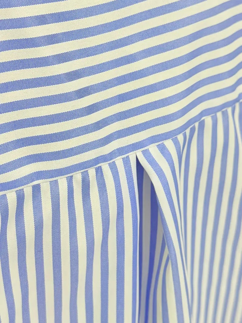 Bincy | Gestreepte Overhemdblouse met Lange Mouwen - Casual