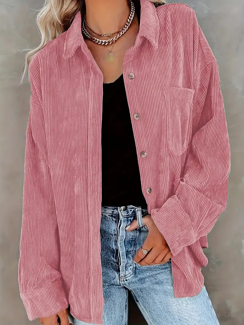Bette | Corduroy Overhemdblouse met Knopen - Casual