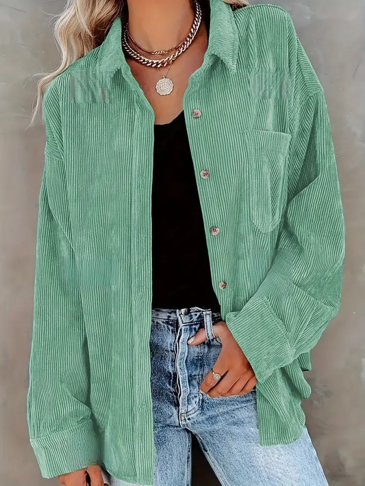 Bette | Corduroy Overhemdblouse met Knopen - Casual