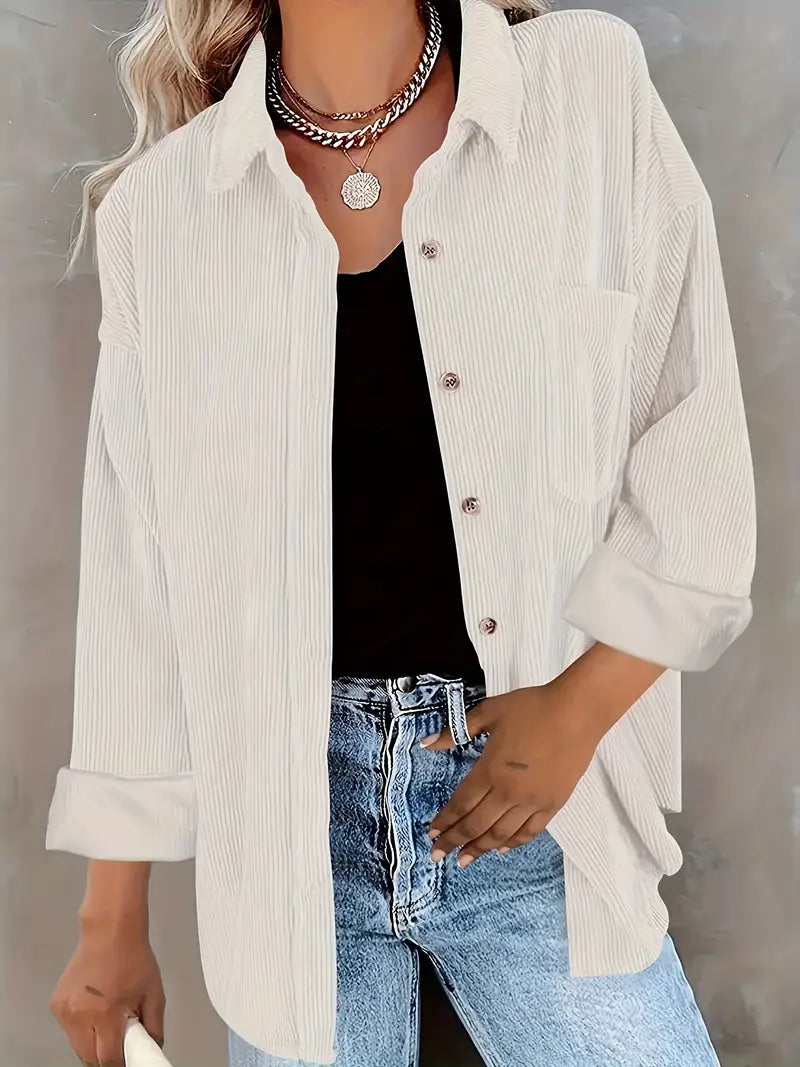Bette | Corduroy Overhemdblouse met Knopen - Casual