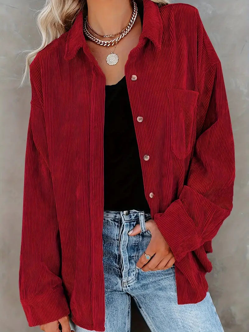 Bette | Corduroy Overhemdblouse met Knopen - Casual
