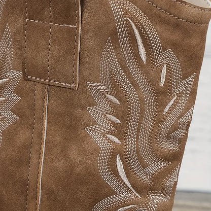 Stijlvolle Cowboy Dames Enkellaarzen met Hak
