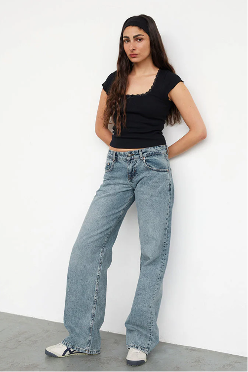 Yaella | Low Rise Straight-Leg Dames Jeans