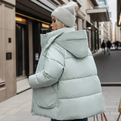 Comfortabele Stijlvolle Dames Puffer Jas Met Capuchon