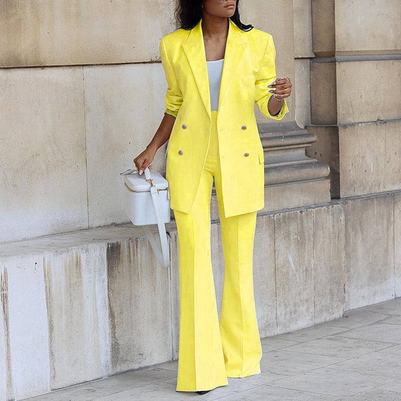 Elegante Stijlvolle Blazer Set voor Dames met Pantalon