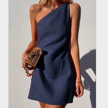 Luci | One-Shoulder Zomerse Mini Jurk