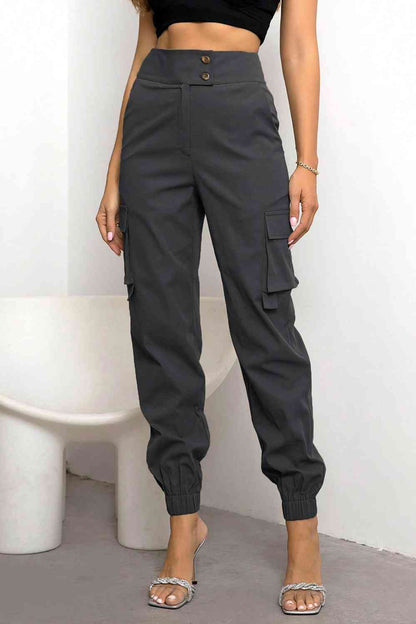 Trendy Cargo Pants for Women with Pockets and Slim Ankle Cuffs