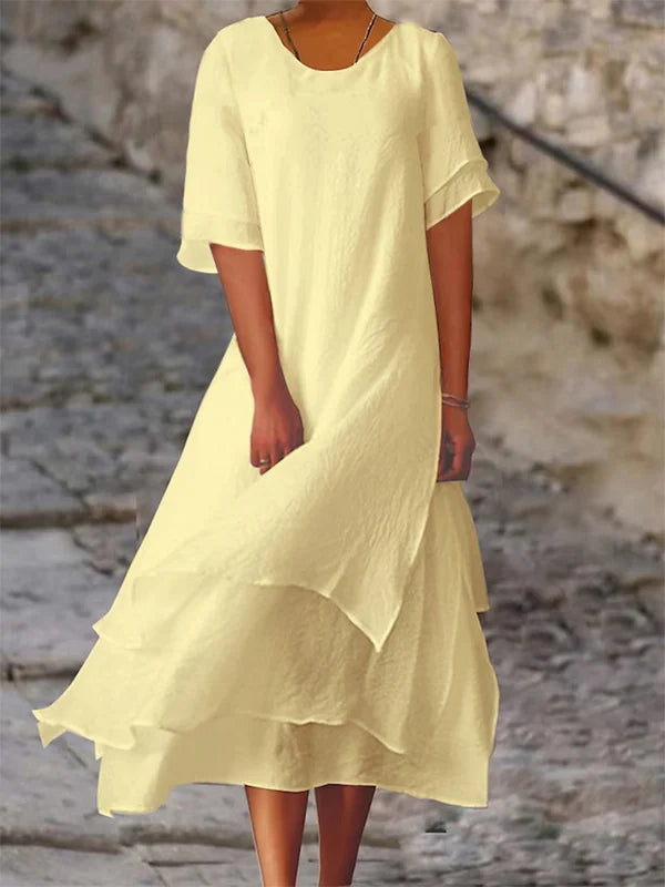 Caren | Elegante en Chique Dames Jurk met Laagjes
