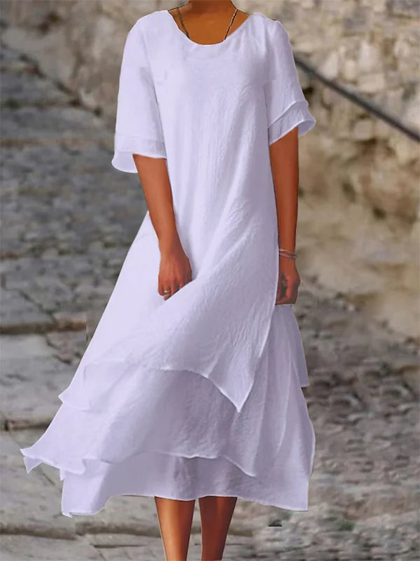 Caren | Elegante en Chique Dames Jurk met Laagjes